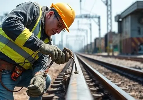 اتصال سیم به ریل راه آهن