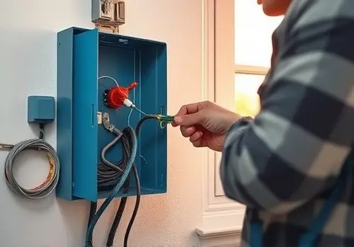 اتصال سیم به جعبه برق