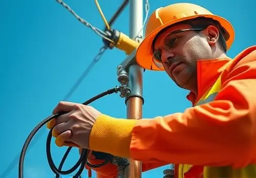 اتصال سیم به میله زمین گیر