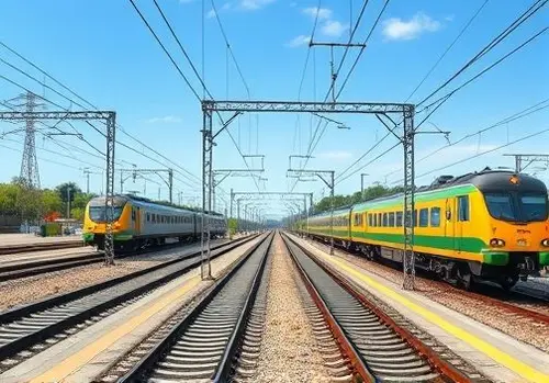 اتصال خطوط برقی به ریل های راه آهن