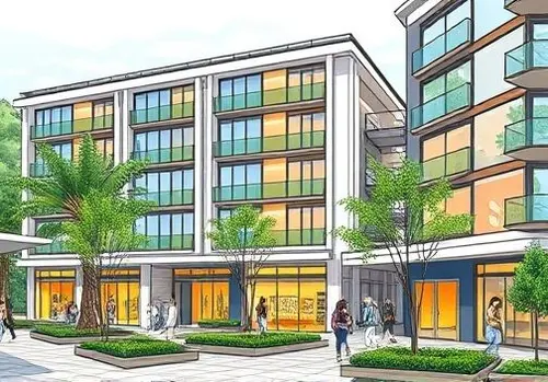 ساختمان های مسکونی و تجاری