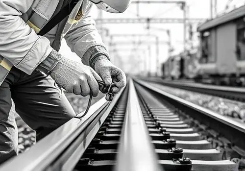 اتصال سیم به ریل راه آهن