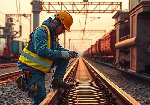 اتصال سیم به ریل راه آهن