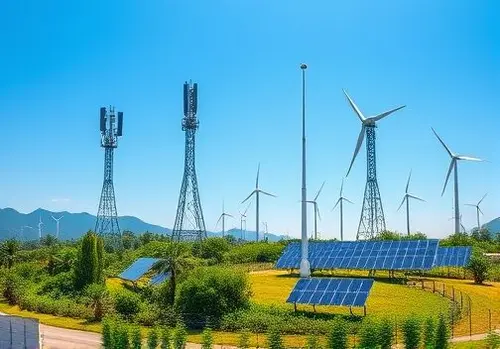 برج های مخابراتی و نیروگاه های انرژی تجدیدپذیر